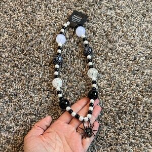 Spooky Sparkle Spider Girls Necklace
